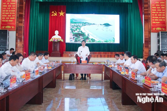 Đồng chí Hoàng Nghĩa Hiếu làm việc với 10 xã, phường phía Bắc tỉnh