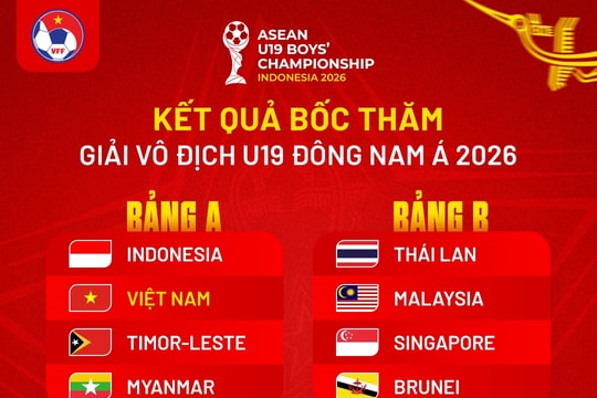 U19 Việt Nam đối đầu chủ nhà Indonesia tại giải U19 Đông Nam Á 2026