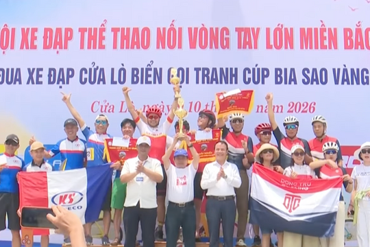 Hấp dẫn giải đua xe đạp Cửa Lò biển gọi tranh cúp bia Sao Vàng năm 2026