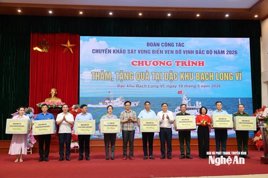 Nghệ An tham gia đoàn công tác khảo sát, nắm tình hình khu vực biển, đảo gần bờ năm 2026