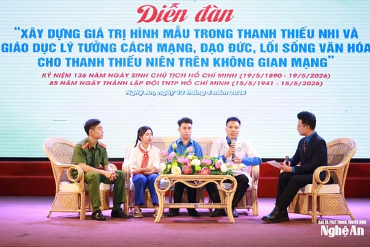 Tỉnh đoàn Nghệ An tổ chức diễn đàn xây dựng giá trị hình mẫu trong thanh thiếu nhi