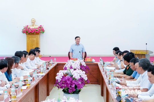 Bí thư Tỉnh ủy Nghệ An làm việc với các xã Hưng Nguyên, Hưng Nguyên Nam, Lam Thành, Yên Trung