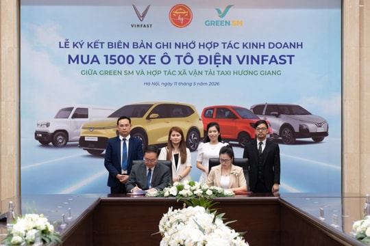 Taxi Hương Giang đầu tư 1.500 xe điện VinFast nhằm điện hóa toàn bộ đội xe tại Bắc Ninh