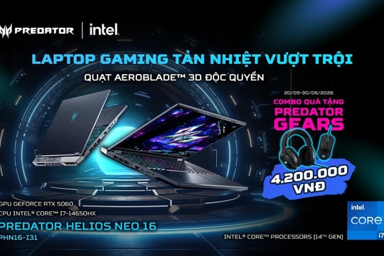 Predator Helios Neo 16 cập bến Việt Nam: Sức mạnh RTX 50 Series và hiệu suất AI 576 TOPS