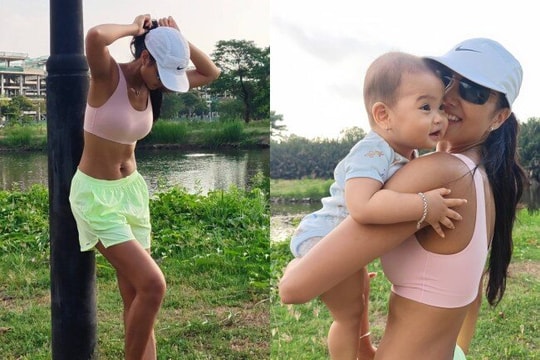 Hoa hậu H'Hen Niê khoe vóc dáng săn chắc và cuộc sống viên mãn bên con gái
