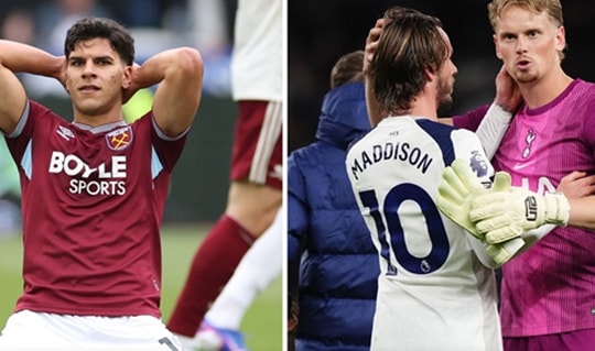 Tottenham hay West Ham sẽ xuống hạng? Lịch thi đấu nghiệt ngã thử thách bản lĩnh De Zerbi