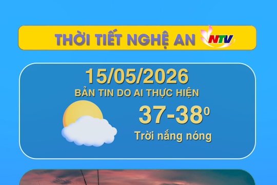 Thời tiết Nghệ An hôm nay - 15/05/2026