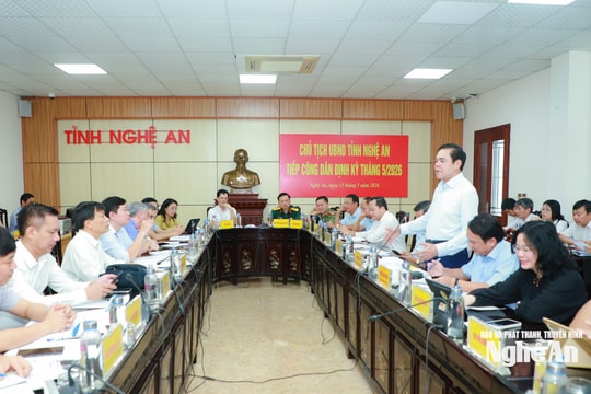 Chủ tịch UBND tỉnh Nghệ An Võ Trọng Hải tiếp công dân, chỉ đạo rà soát, xử lý nhiều vụ việc đất đai, quy hoạch