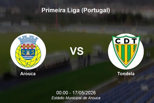 Nhận định Arouca vs Tondela - Primeira Liga lúc 00h00 ngày 17/05/2026