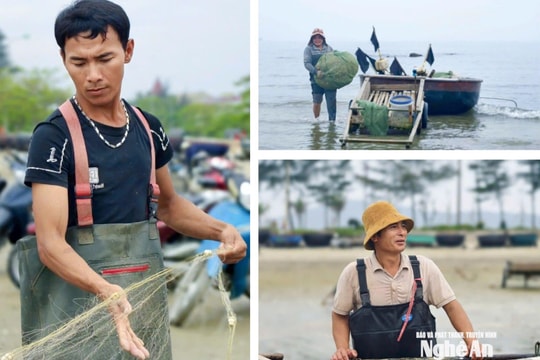Nhịp sống bình dị ở chợ thuyền thúng Cửa Lò