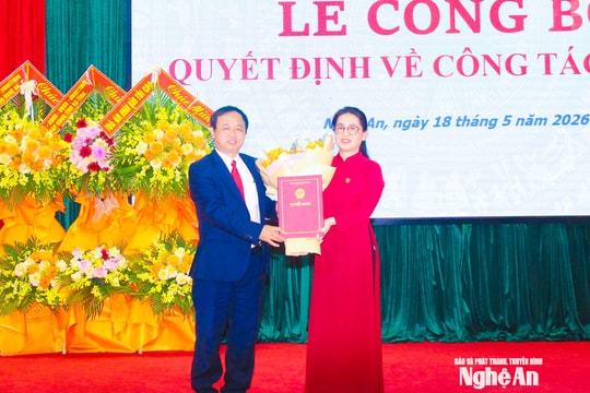 Nghệ An công bố Quyết định điều động, bổ nhiệm Chánh án Tòa án nhân dân tỉnh