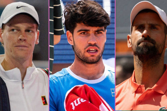 Jannik Sinner thống trị Rome Open: Alcaraz và Djokovic rơi vào thế khó trước Roland Garros