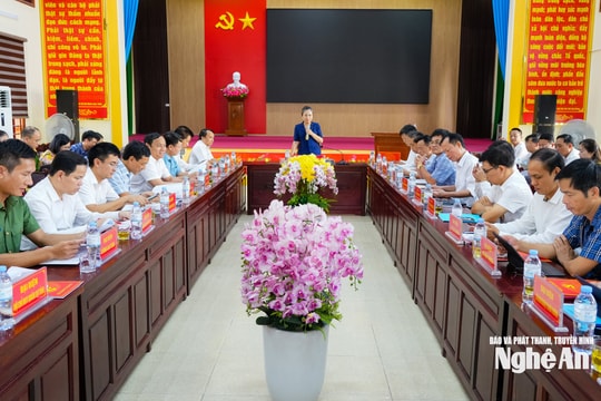 Phó Bí thư Tỉnh ủy Võ Thị Minh Sinh làm việc với 7 xã vùng Nghi Lộc
