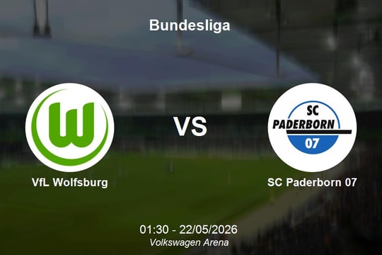 Nhận định VfL Wolfsburg vs SC Paderborn 07 - Bundesliga ngày 22/05/2026