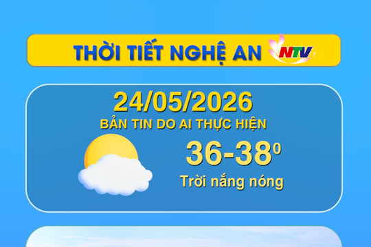 Thời tiết Nghệ An hôm nay - 24/05/2026