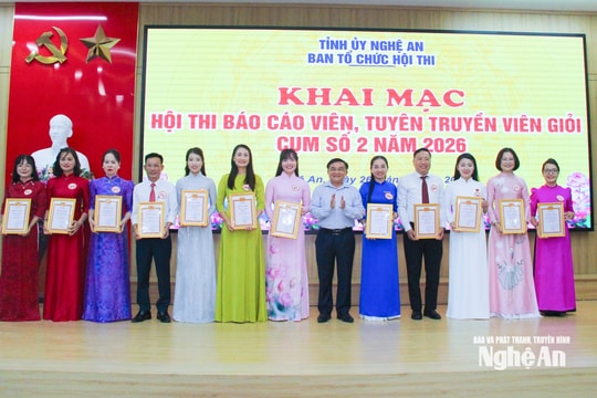 Nghệ An khai mạc Hội thi báo cáo viên, tuyên truyền viên giỏi năm 2026, cụm số 2