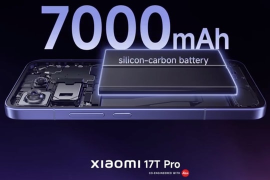Xiaomi 17T Pro lộ diện với pin silicon-carbon 7,000 mAh và chip Dimensity 9500
