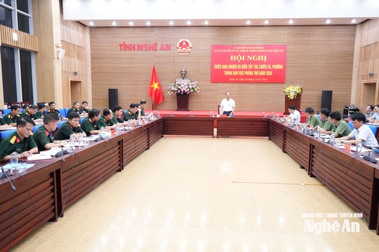 Nghệ An triển khai nhiệm vụ diễn tập tác chiến xã, phường trong khu vực phòng thủ năm 2026