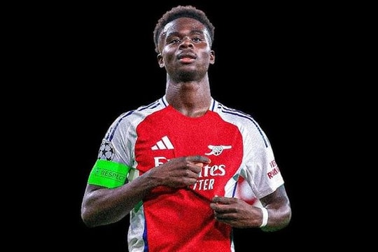Bukayo Saka và sứ mệnh lịch sử tại chung kết Champions League: Đầu tàu của Arsenal