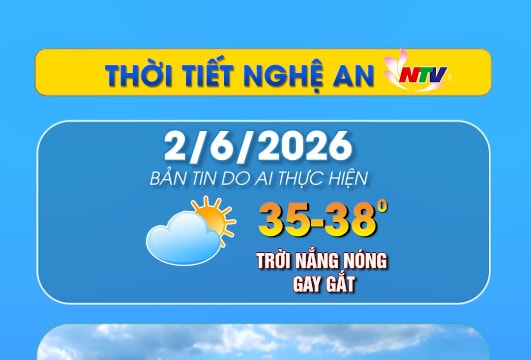 Thời tiết Nghệ An hôm nay 02/06/2026