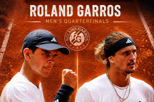 Tứ kết Roland Garros 2026: Rafael Jodar thách thức Alexander Zverev và dấu ấn Joao Fonseca