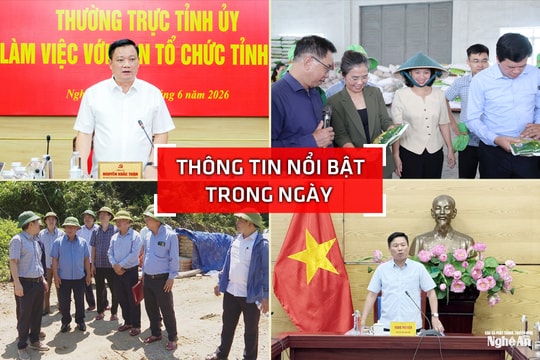 Nghệ An: Thông tin nổi bật ngày 3/6