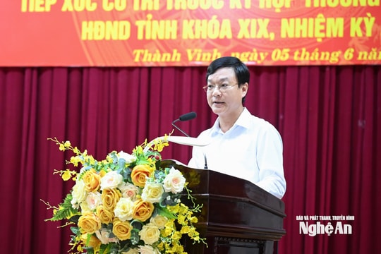 Đại biểu HĐND tỉnh tiếp xúc cử tri phường Thành Vinh