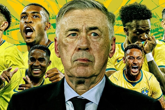 HLV Carlo Ancelotti và bài toán hàng công Brazil: Nghịch lý 4-2-4 và hy vọng cuối từ Neymar