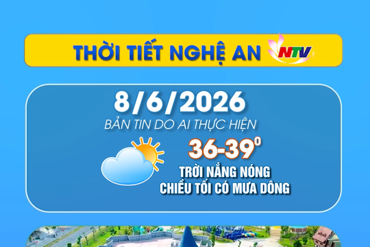 Thời tiết Nghệ An hôm nay - 08/06/2026