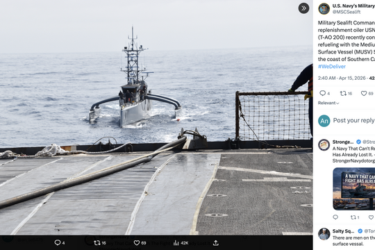 Hải quân Mỹ tích hợp tàu không người lái Seahawk vào nhóm tác chiến tàu sân bay USS Theodore Roosevelt