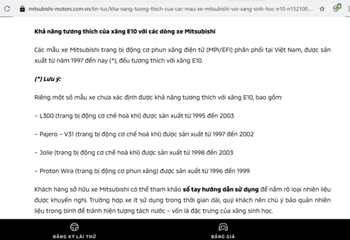 Xăng E10: Nhiều hãng xe công bố tương thích nhưng chưa báo cáo Cục Công nghiệp