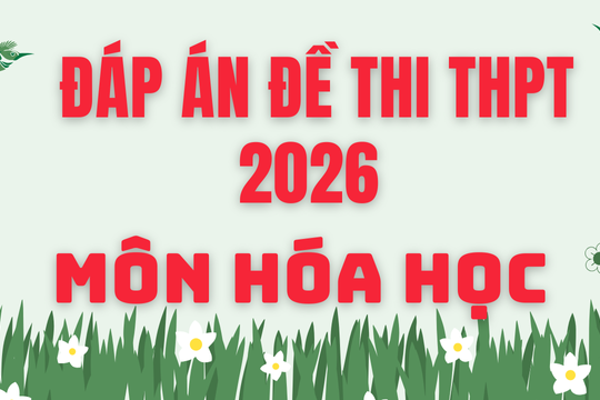 Gợi ý đáp án môn Hóa học thi tốt nghiệp THPT 2026