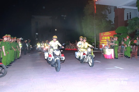 Công an Nghệ An ra quân cao điểm xử lý thanh, thiếu niên vi phạm giao thông dịp hè