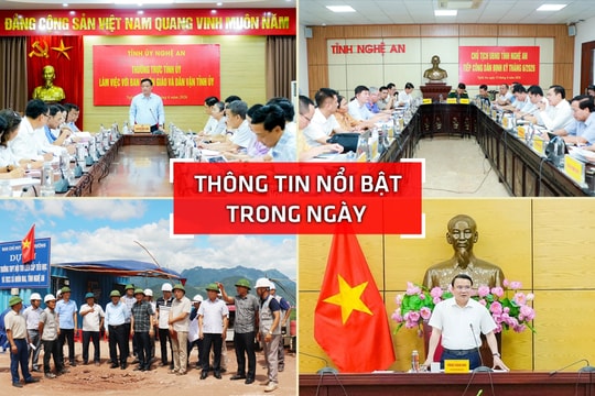 Nghệ An: Thông tin nổi bật ngày 15/6