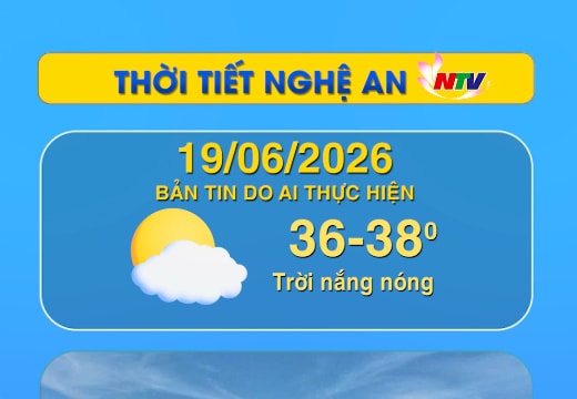 Thời tiết Nghệ An hôm nay 19/06/2026