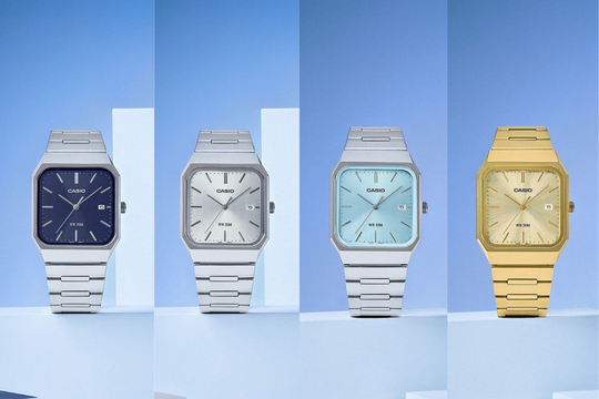 Casio MTP-B185: Dòng đồng hồ mặt vuông siêu mỏng chính thức ra mắt