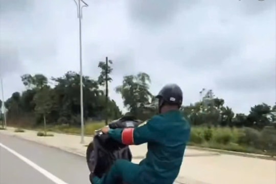 Lào Cai: Tịch thu xe mô tô của thanh niên tái diễn hành vi bốc đầu xe trên đường