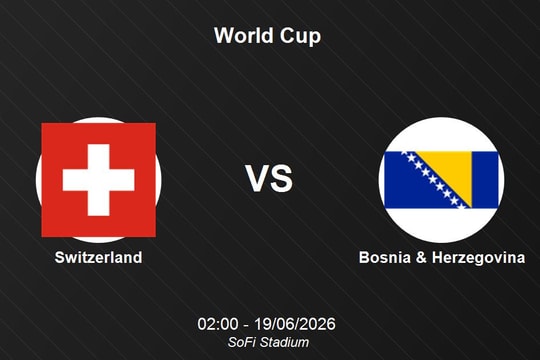 Nhận định Switzerland vs Bosnia & Herzegovina - World Cup 2026: Cuộc đối đầu cân sức