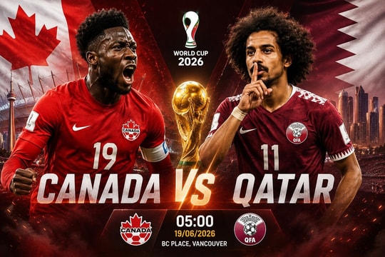 Trực tiếp tỉ số Canada 5-0 Qatar: Chủ nhà quyết thắng tại bảng B World Cup 2026