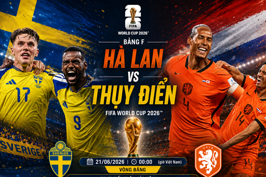 Lịch thi đấu FIFA World Cup 2026 ngày 21/6: Tâm điểm Hà Lan - Thụy Điển và áp lực cho Tây Ban Nha