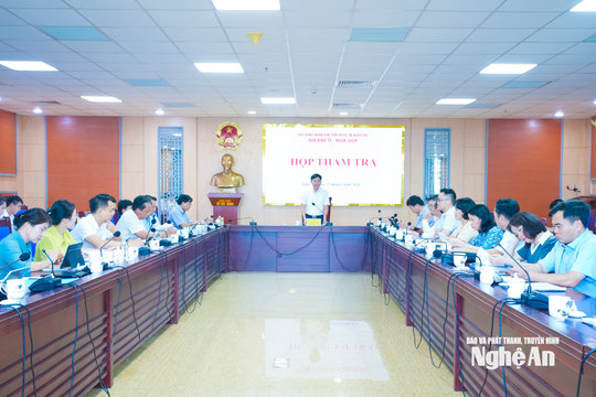 Ban Kinh tế - Ngân sách HĐND tỉnh thẩm tra dự thảo nghị quyết điều chỉnh quy hoạch tỉnh Nghệ An