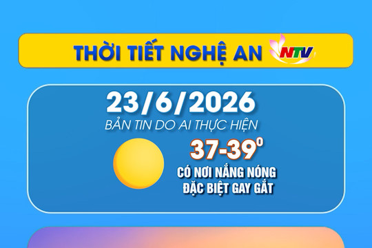 Thời tiết Nghệ An hôm nay - 23/06/2026