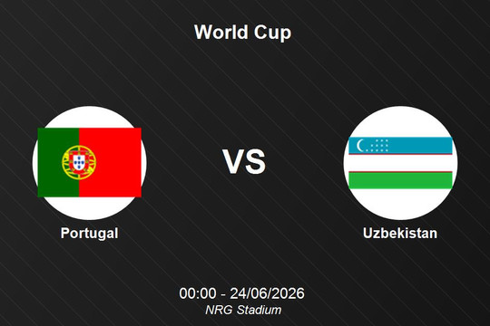 Bồ Đào Nha 5-0 Uzbekistan: Bồ Đào Nha giành chiến thắng