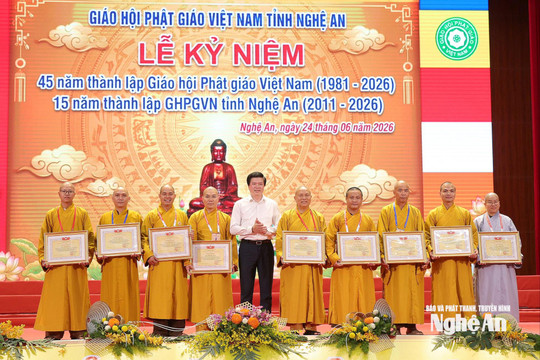Phật giáo Nghệ An: Dấu ấn 15 năm đồng hành cùng quê hương, đất nước