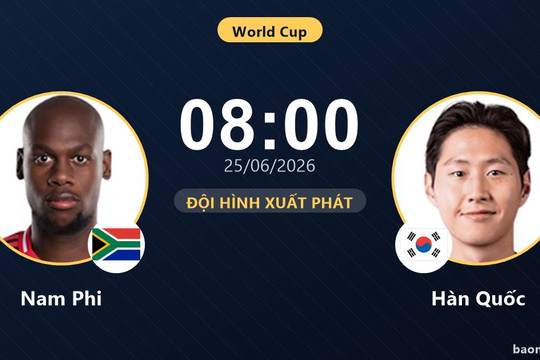 Trực tiếp Nam Phi vs Hàn Quốc: Trận đấu đang diễn ra