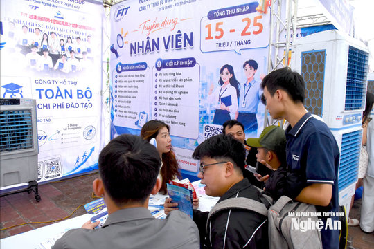 Hơn 20 doanh nghiệp tuyển dụng sinh viên tại lễ bế giảng của Trường Đại học Sư phạm kỹ thuật Vinh