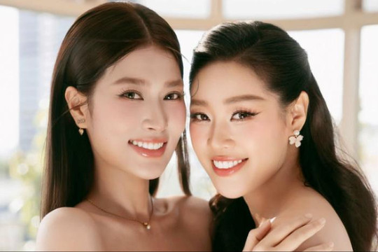 Hoa hậu Khánh Vân và Đoàn Thiên Ân gây chú ý với nhan sắc tương đồng khi chung khung hình