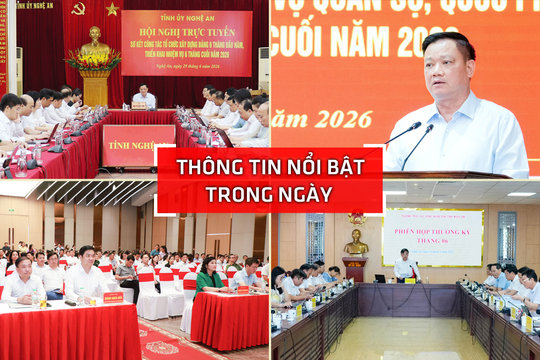 Nghệ An: Thông tin nổi bật ngày 29/6