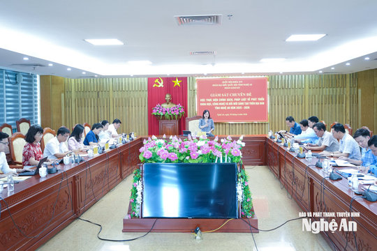 Đoàn Đại biểu Quốc hội tỉnh giám sát việc thực hiện chính sách về khoa học, công nghệ và đổi mới sáng tạo tại Ban Quản lý Khu Kinh tế Đông Nam