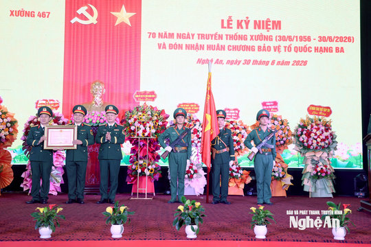 Kỷ niệm 70 năm thành lập Xưởng 467 và đón nhận Huân chương Bảo vệ Tổ quốc hạng Ba